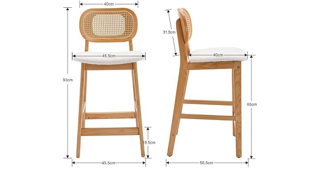 lot de 2 Tabourets de Comptoir