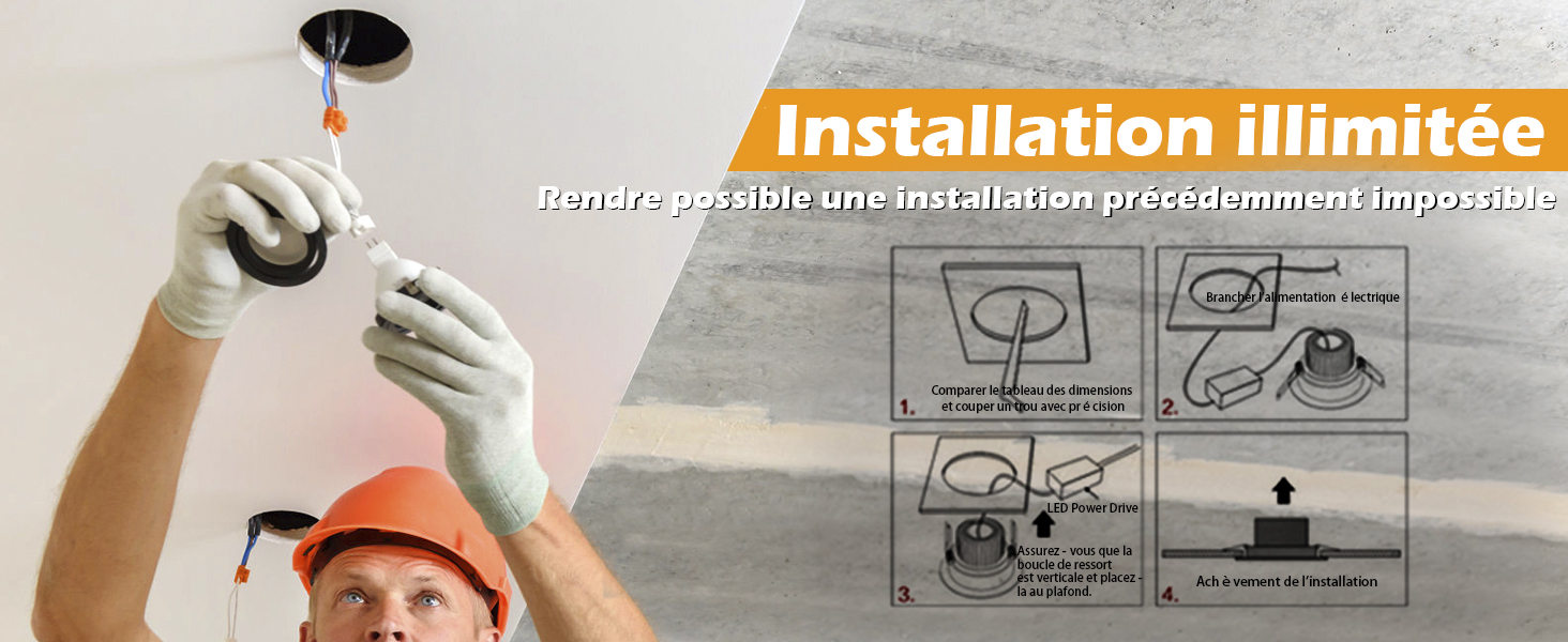 Spot Led Encastrable Noir