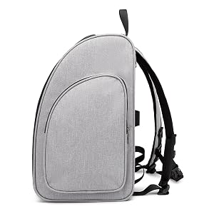 Breathable And Foldable Transport Backpack For Small Cats Dog With Safety Strap Interior