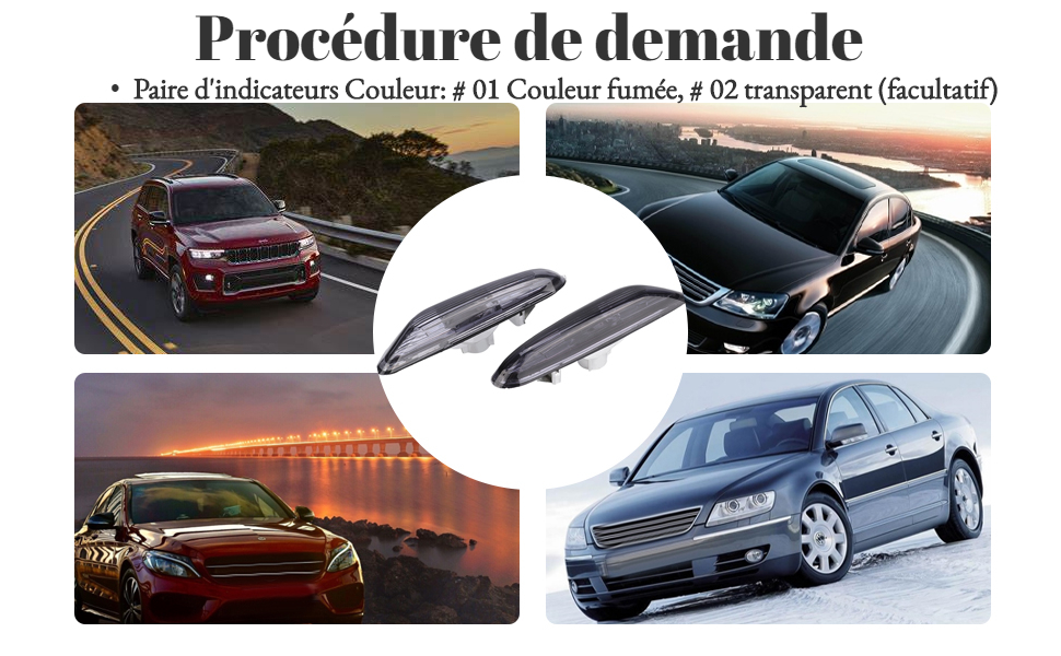 Lumiereholic Feux de jour Clignotant latéral LED dynamique 