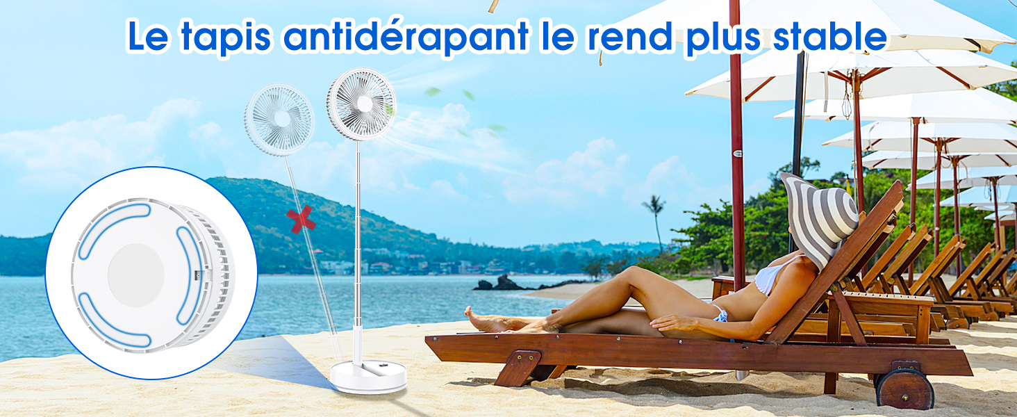 Le tapis antidérapant le rend plus stable