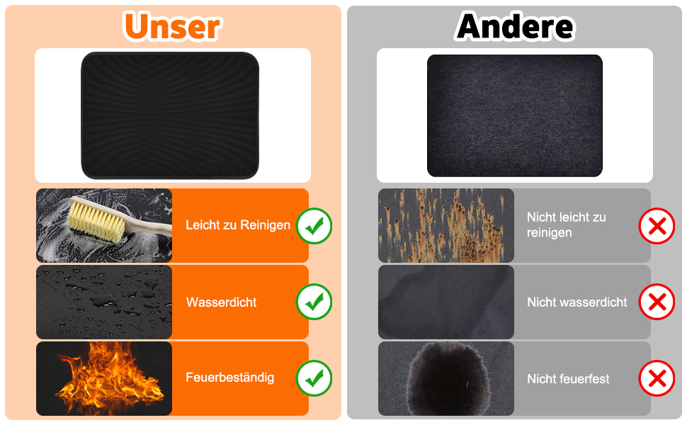  Tapis de cuisine en silicone