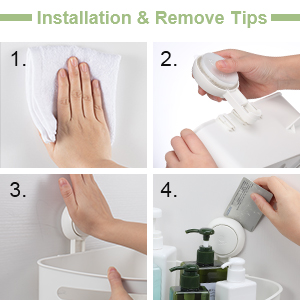 ilikable Etagère Douche d'Angle sans Perçage Etagere Salle de Bain Ventouse Amovible