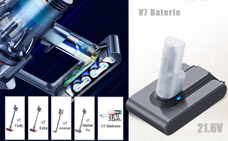 Batterie pour V7 Animal V7 Trigger V7 Trigger  Motorhead Pro V7 Fluffy V7 Matelas