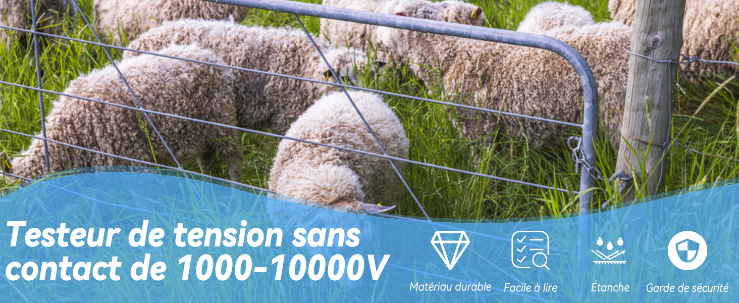 Testeur de tension de clôture électrique