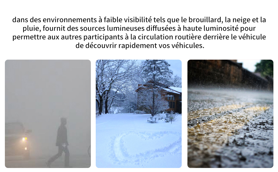 Akozon Feu De Brouillard Arrière Pare-chocs Arrière De