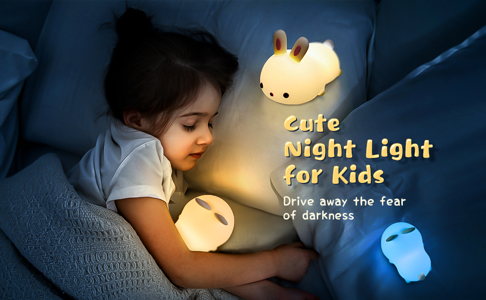 cute bunny night light for kids room bedroom kids night light for kids room girl nigth light lamp