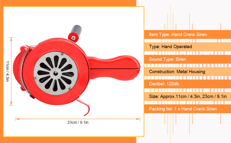 Hand Crank Siren Horn