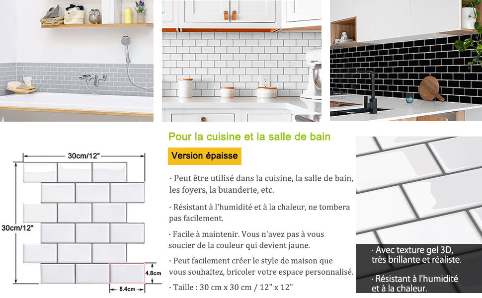  Faux Tile Adhesive Wall