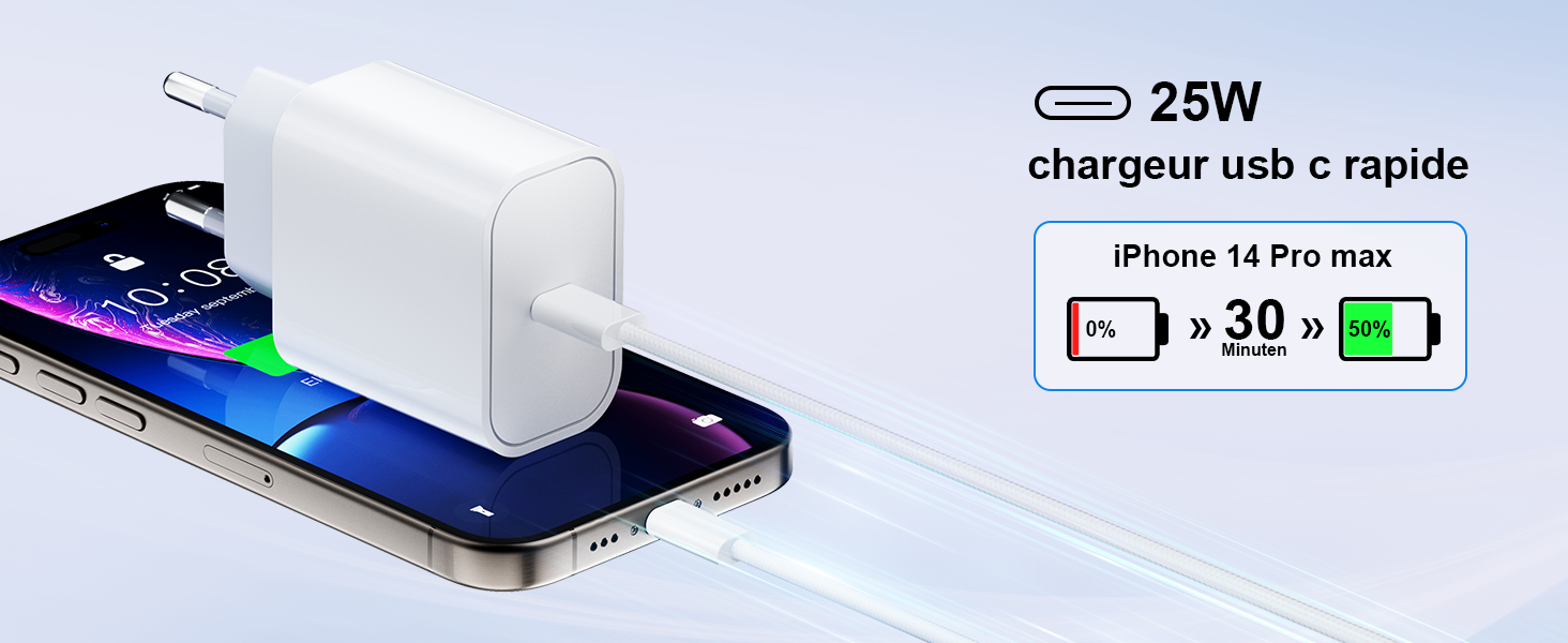 chargeur rapide iphone