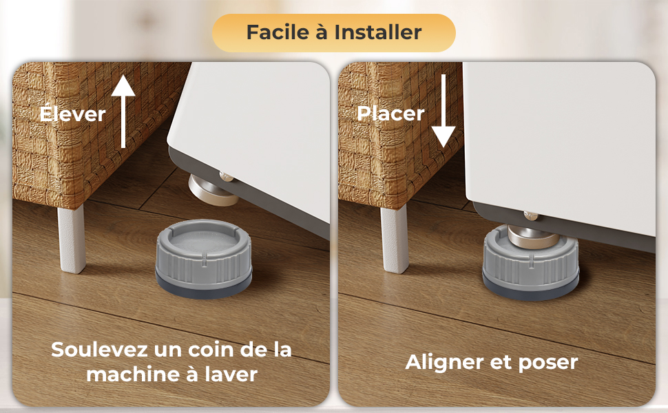 Patins de machine à laver