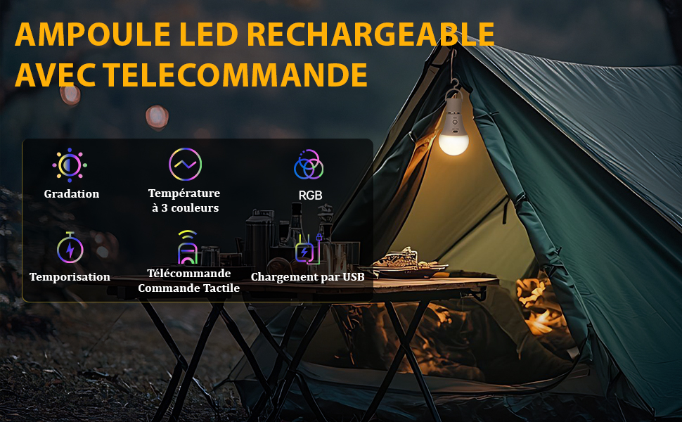 Ampoule LED Rechargeable