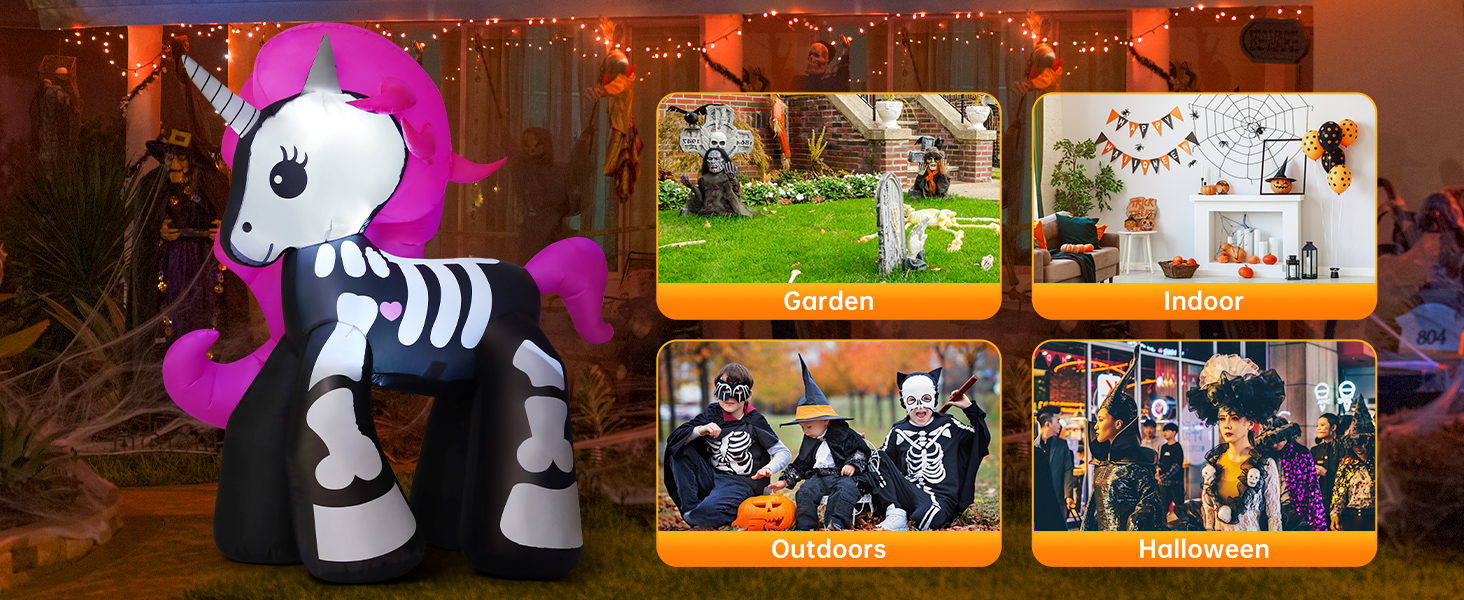 Halloween Cute Skeleton Unicorn