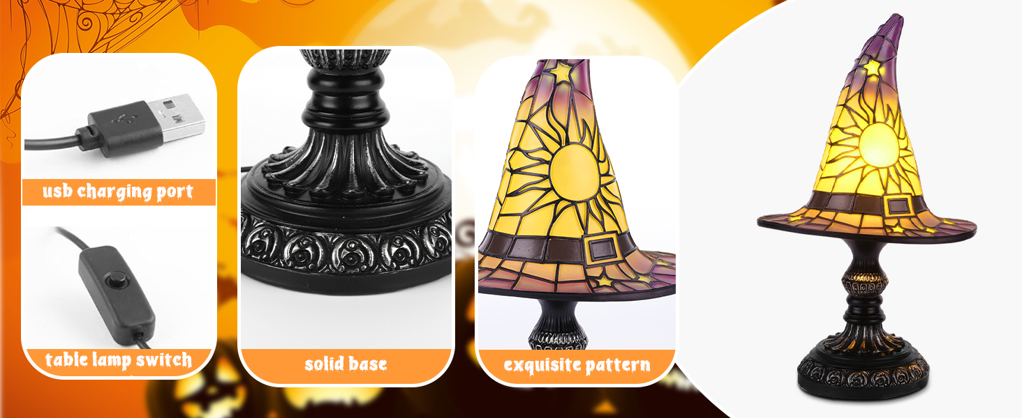 resin wizard hat light