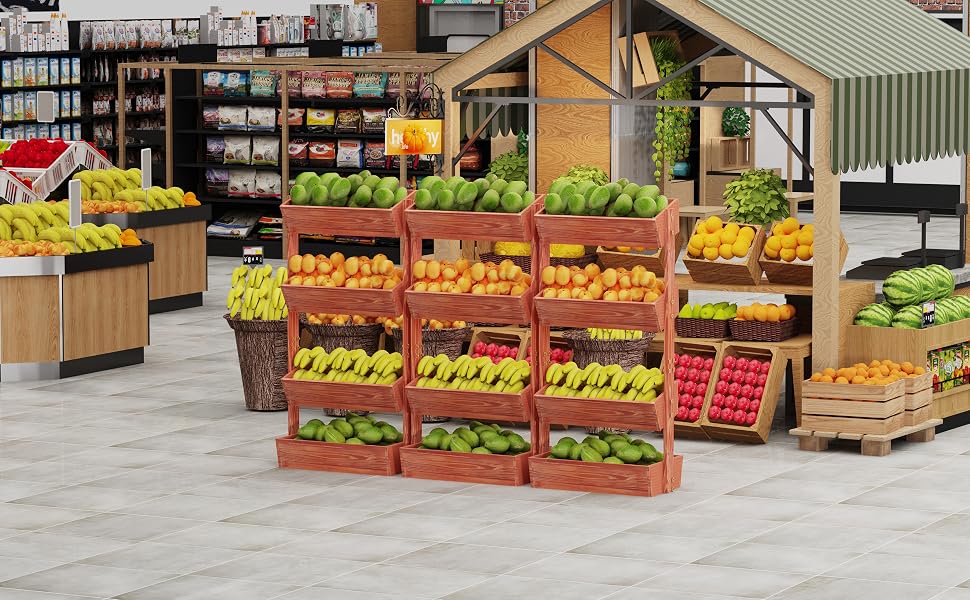 unho Potager Vertical Jardin: Jardinières Extérieur Grande Taille Potager sur Pied avec 4 Boîtes