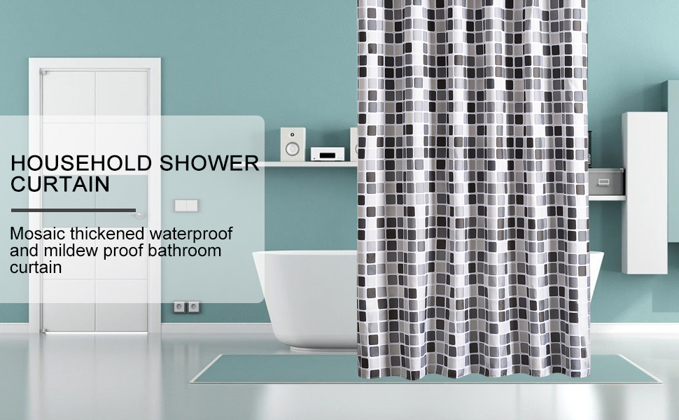 mosaic shower curtain