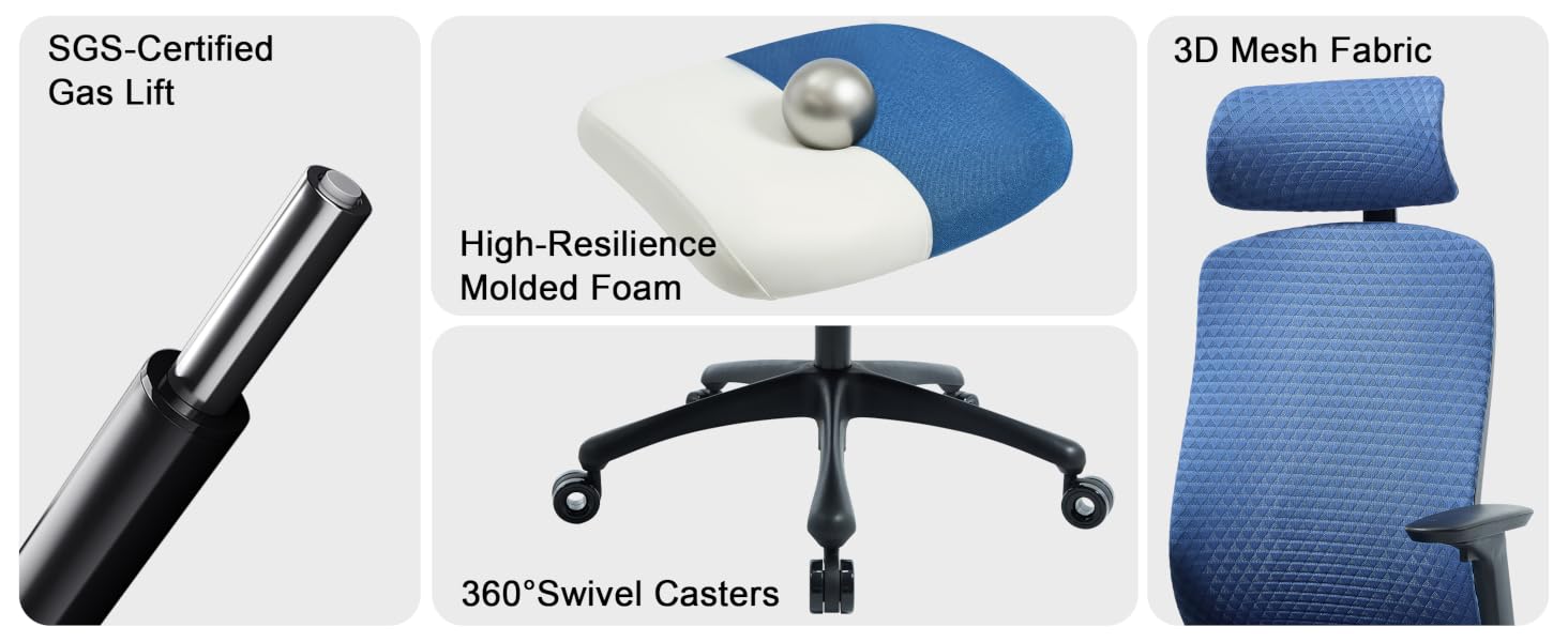 Collection of technical product diagrams or specifications showing various mechanical components and measurements, appears to be for furniture or equipment parts.