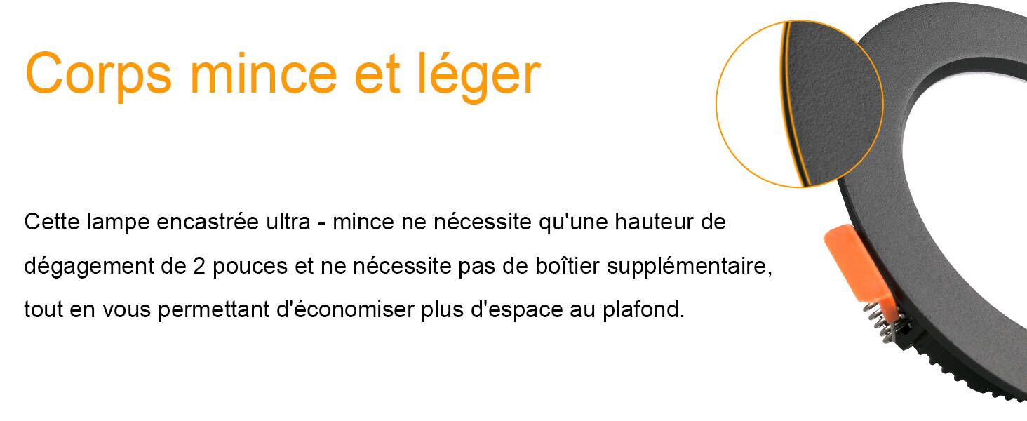 Spot Led Encastrable Noir