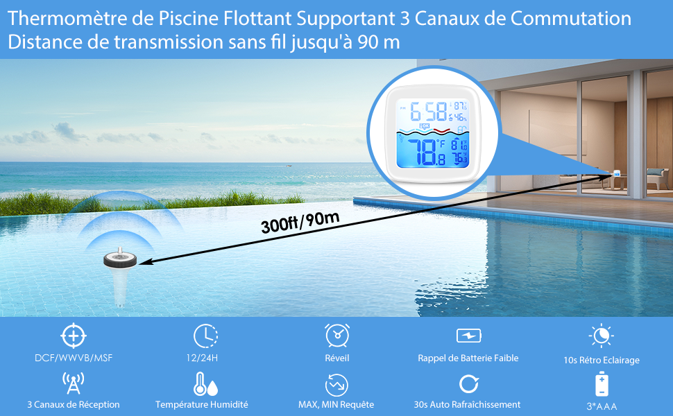 Thermomètre de piscine