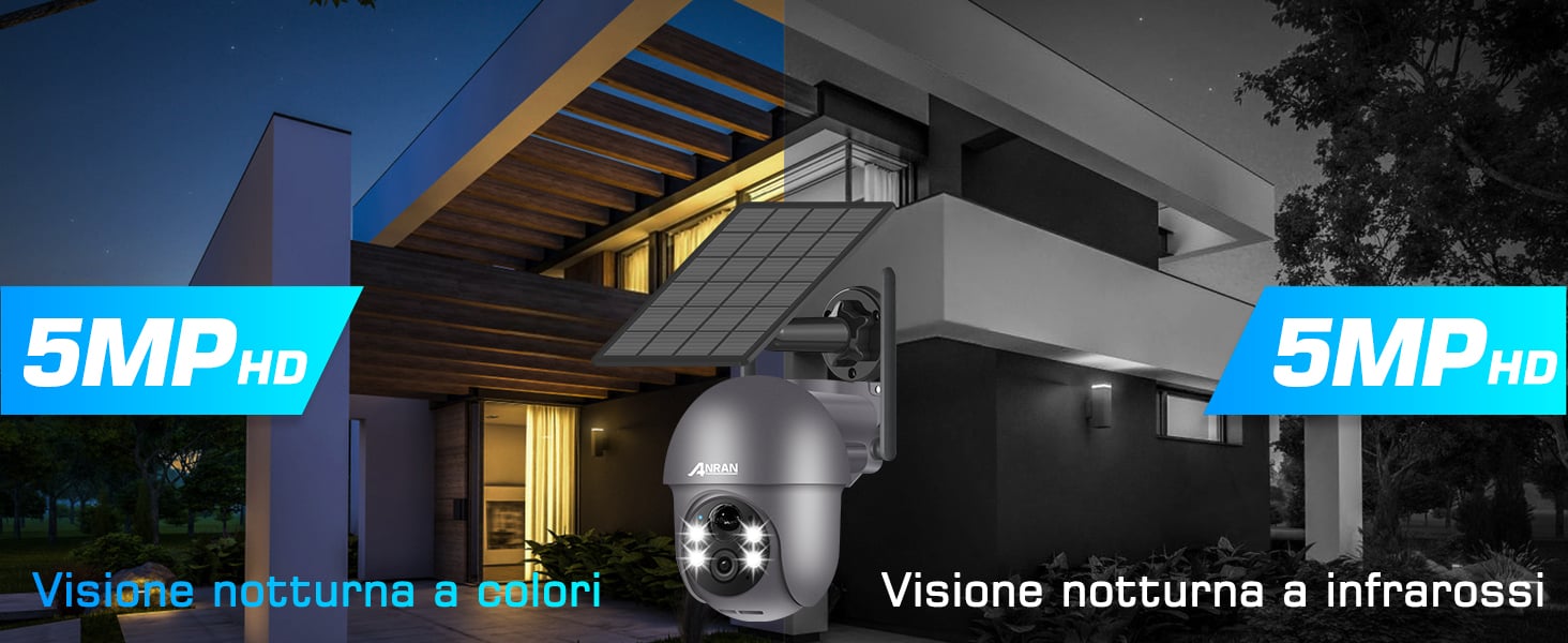 telecamera wi-fi esterno batteria telecamera pannello solare telecamera senza fili