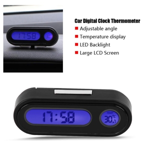 con display a LED blu. Include angolo regolabile, display della temperatura, retroilluminazione a LED e ampio schermo LCD