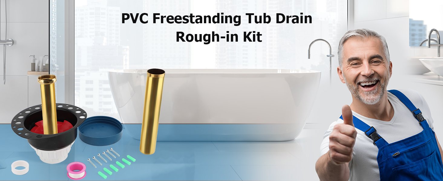PVC Freestanding Tub Drain Rough-in Kit