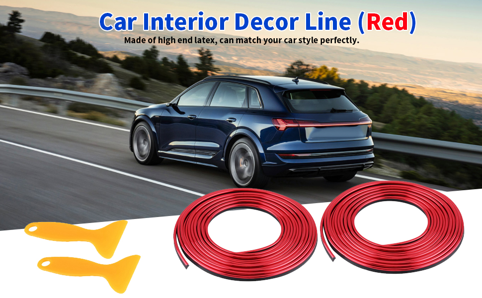 Bande de décoration intérieure et extérieure pour voiture, autocollante
