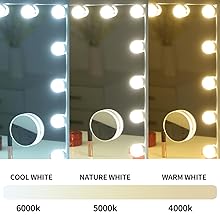3 lumières de couleur pour elle et loupe x10.