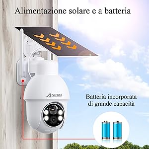 Telecamera di sorveglianza con batteria