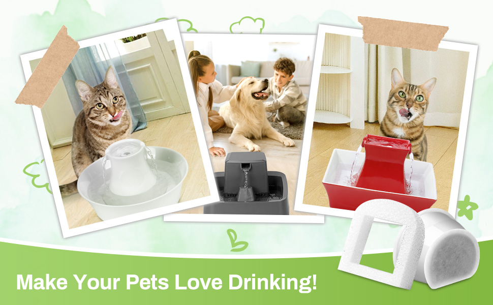 Our fountain filter à water for cats is compatible with the fountain à eau pour chat Flower 3L
