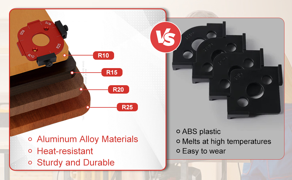 2Pcs Router Corner Radius Template 