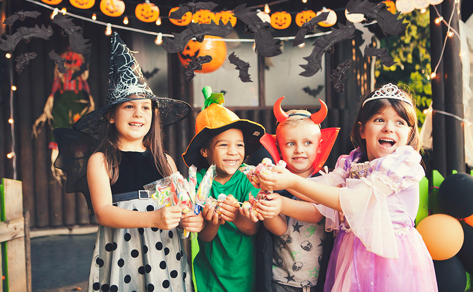10 Pièces Halloween Décoration Chauves-Souris Vampire Bat