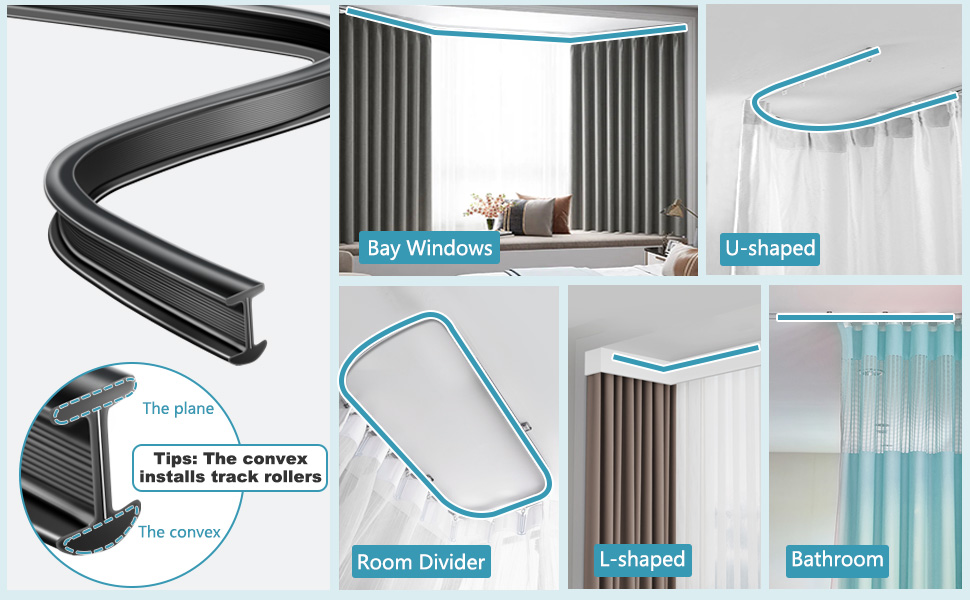 Tringle à rideaux pliable