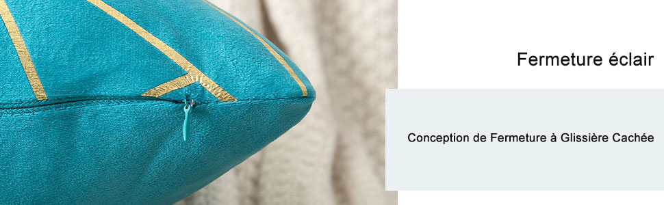 Coussin Bleu Housse