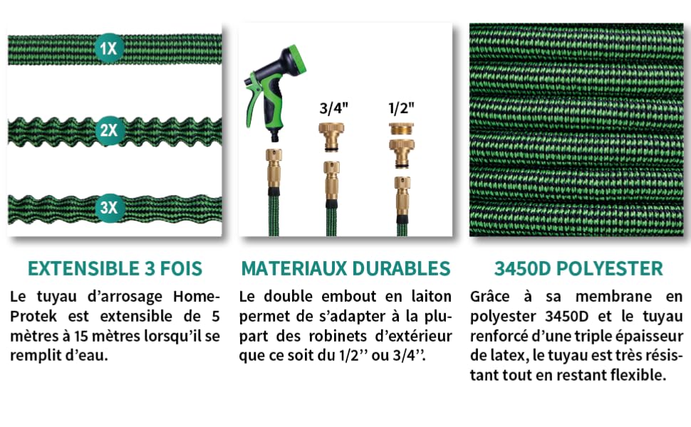 Poliéster 3450D grueso y duradero, puntas de acero inoxidable, látex de triple capa