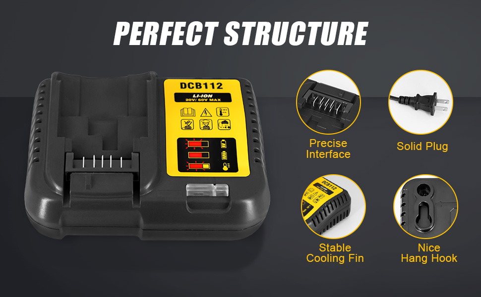 Chargeur Dewalt 20V Max Chargeur Dewalt 20 volts Chargeur de piles