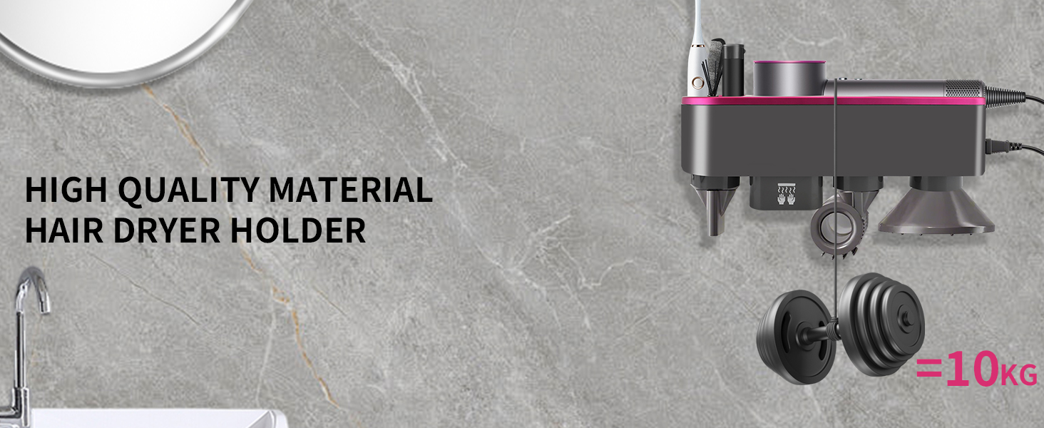 Gugxiom Hair Dryer Holder Wall Mounted