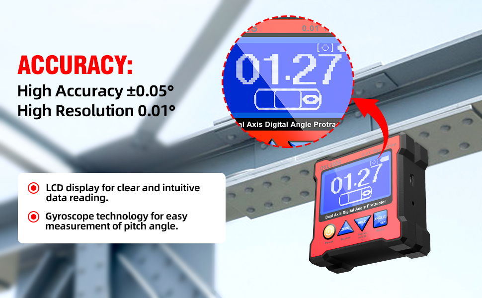 Digital Protractor DXL360S Digital Protractor Dual Axis Inclinometer 