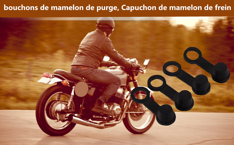 frein en caoutchouc purger purgeur valve de mamelon bouchon de graisse protection anti-poussière