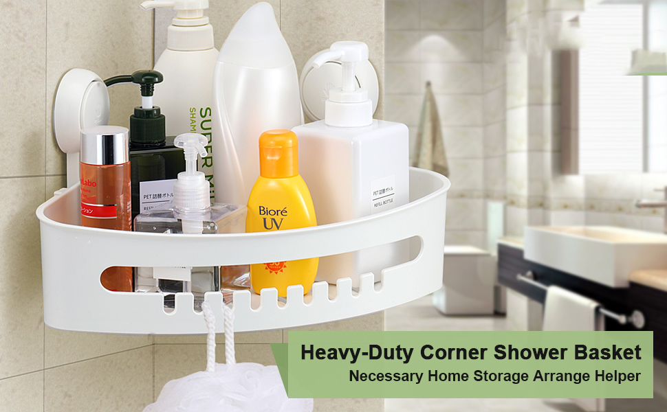 ilikable Etagère Douche d'Angle sans Perçage Etagere Salle de Bain Ventouse Amovible