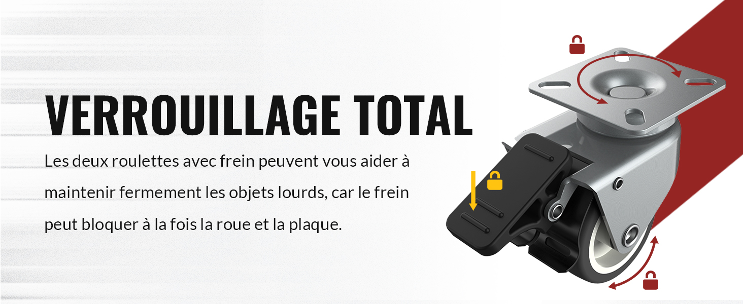 Roulette roulettes pour meubles roulette charge lourde roulettes pivotantes 