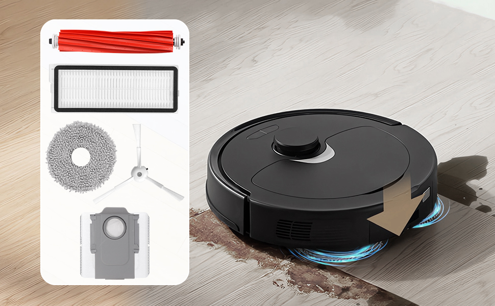 Fixbetter Kit d'accessoires pour robot Roborock Q Revo MaxV/Q Revo Pro Pièces de rechange