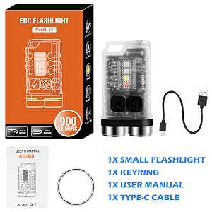 LED Keychain Flashlight Rechargeable Pocket Flashlight