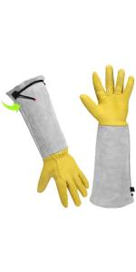 Guanti da giardinaggio da donna/uomo, guanti da lavoro in pelle