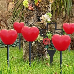 cemetery decorative lights heart shaped