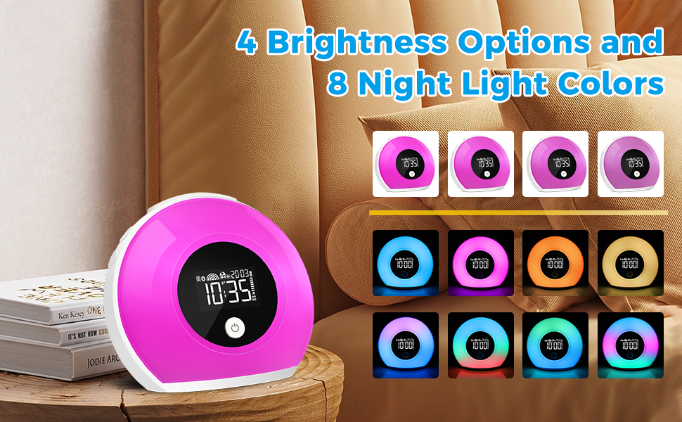bedside clock with light