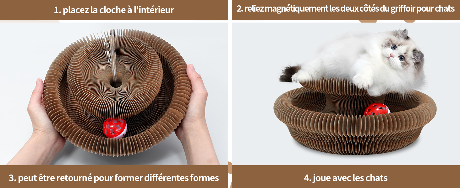 Griffoir pour Chat Carton avec Balle
