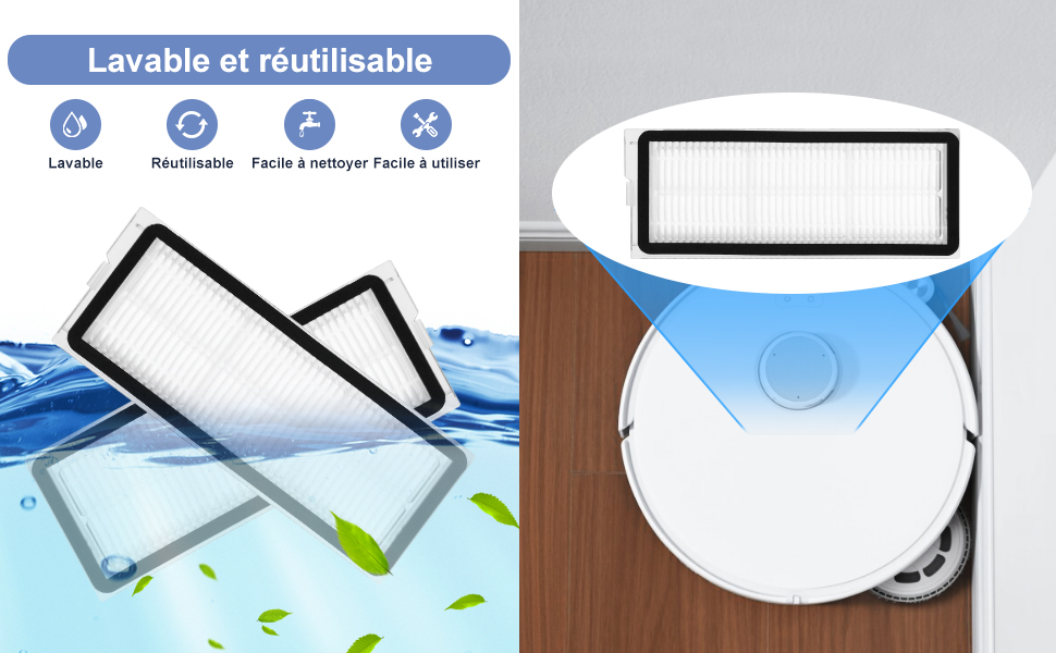 Fixbetter Kit d'accessoires pour Roborock Qrevo Curv/Qrevo Curve