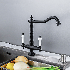 Robinet de cuisine noir orientable