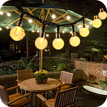 guirlande solaire exterieur jardin